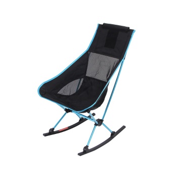 Portable High Back Rocking Chair for Balcony and Camping with Carry Bag