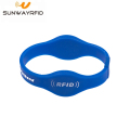 Braccialetti TK4100 UHF H3 in silicone a doppio chip RFID