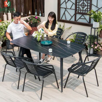 Aluminium Patio Furniture Set for Garden and Restaurant Outdoor Chairs and Table