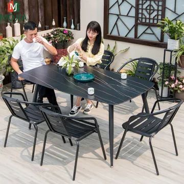 Aluminium Patio Furniture Set for Garden and Restaurant Outdoor Chairs and Table