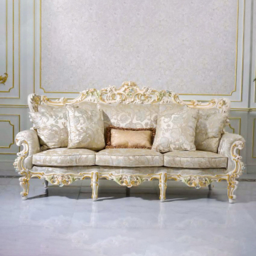 Luxury Italian-Style Antique Golden Sofa Set for Living Room
