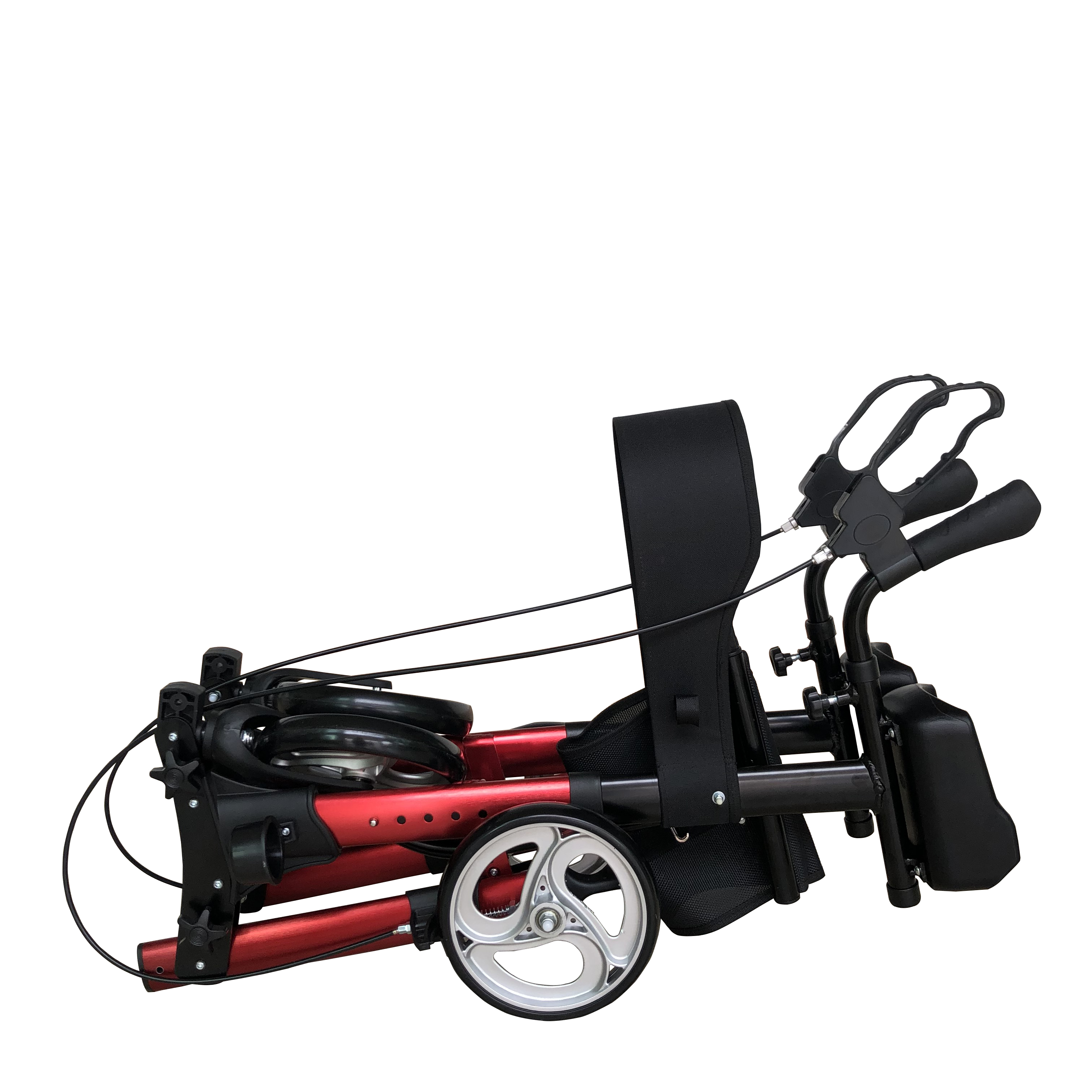 Aluminum Upright Rollator Walkers with Armrests, Handrails and Cup Holder