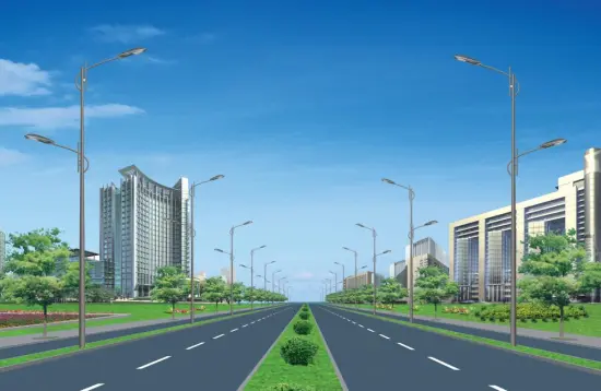 HDG LED Double Arm Lighting Mast Pole