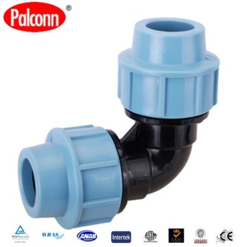 Hot selling Plastic pipe and fitting pp compression elbow 20x20mm A483