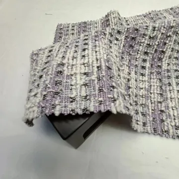 knitted yarn dyed poly cotton metallic spandex chanelstyle-3287
