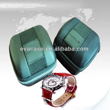2015 New water EVA watch case with zipper and custom logo of waterproof eva watch bag with customer design