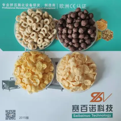 Automatic Roasting Fruit Loops & Cheerios Production Extruder Machine for Breakfast Cereals Plant Line