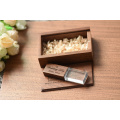 Crystal USB Flash Drive With Wooden Box