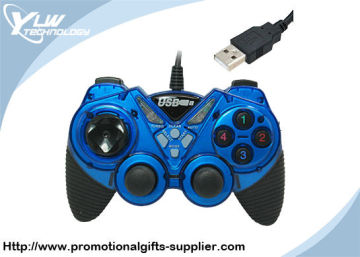 Digital And Analog Mode Blue / Black Usb Pc Game Controllers Directional Pad