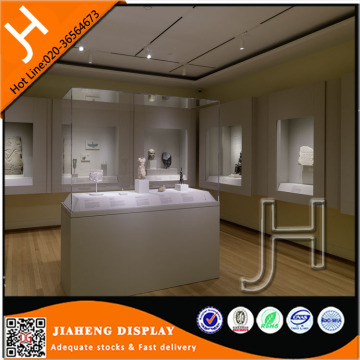 Glass Recessed Wall Museum Display Showcase