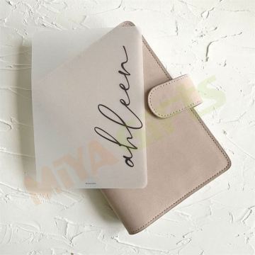Minimalist Discbound Planner with Vellum Paper Laminated Dashboard Insert