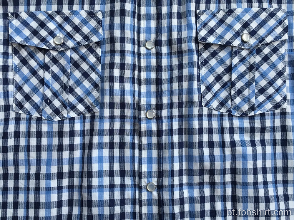 Camisa masculina para cor azul