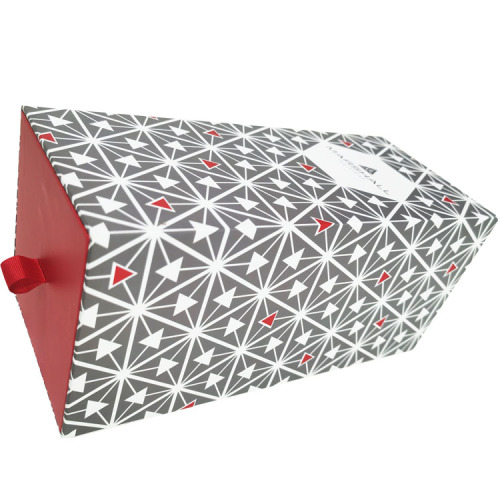 Eco-friendly delicate red ribbon drawer packaging boxes