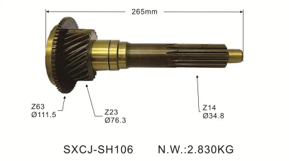 Auto Parts Transmission GEAR SHAFT FOR OEM ME509577/ME535076/43220-5H010AND FORMITSUBISHI 4D34 TURBO PS125