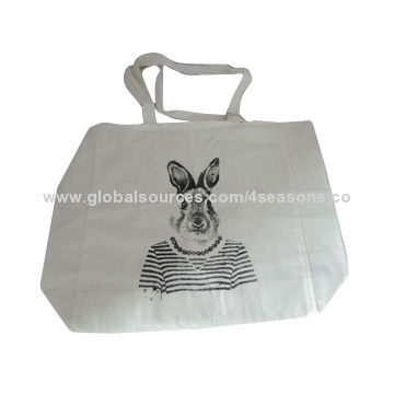 Canvas Fabric Tote Bags with Printing, Customized Packing Types are Accepted