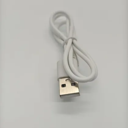 White USB-to-DC Power Cord Compatible with LED Lights & Mini Routers
