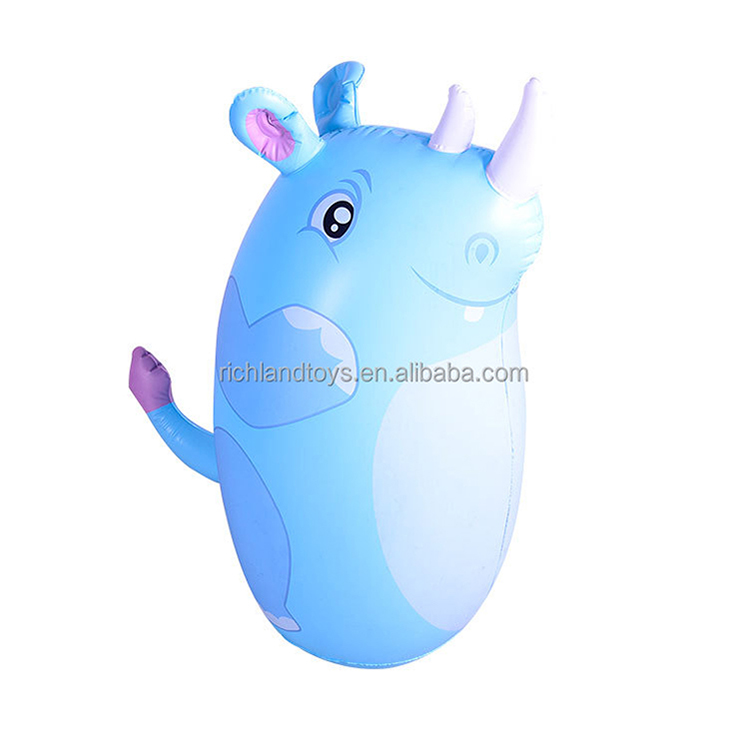 Kids Inflatable Rhino Sprinkler Toy Lawn Sprinkler Splash