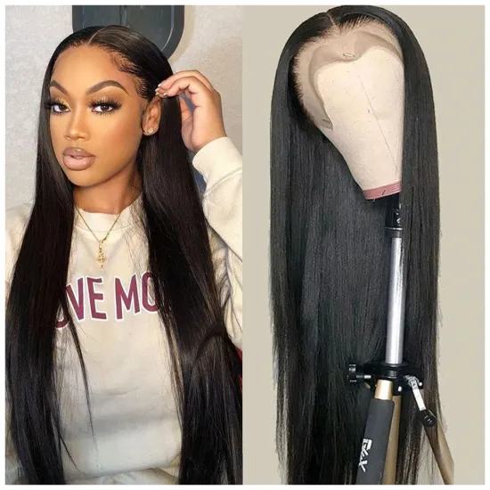 150% 220% Lace Frontal Human Hair Wigs For Black Women,Wholesale Price Brazilian Virgin Hair Transparent Lace Front Wig