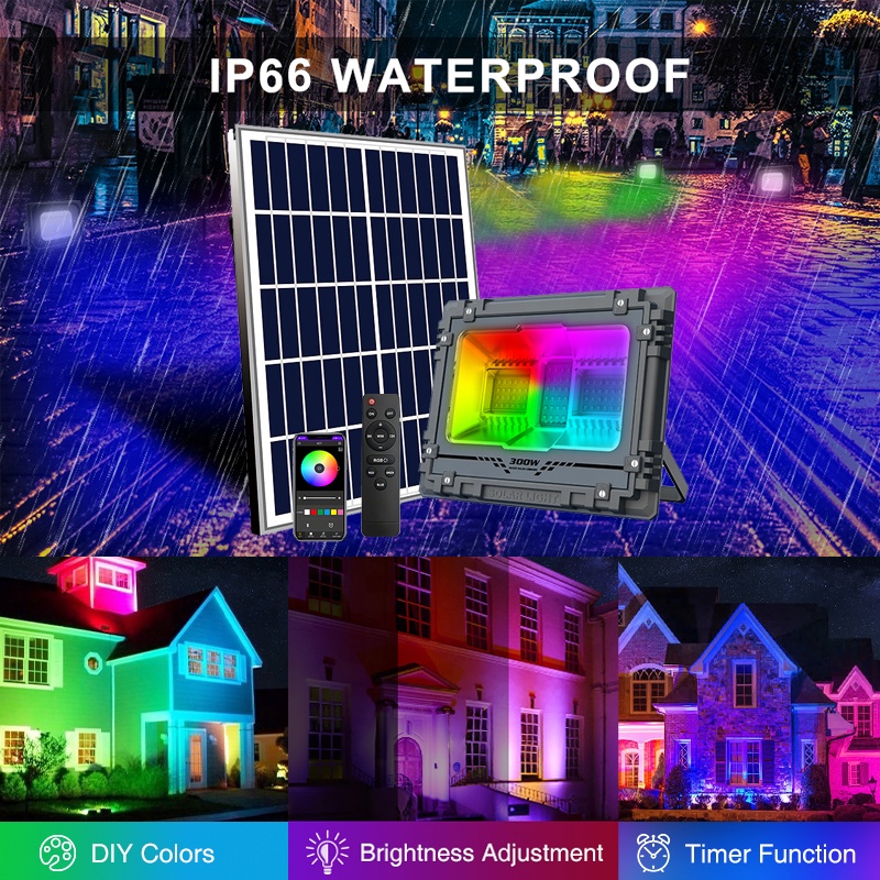 Ip66 Waterproof Solar Flood Light