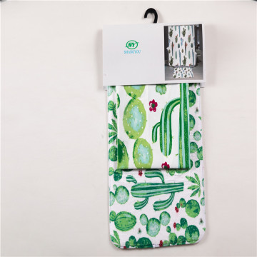 pe shower curtain bathroom custom printed with rug