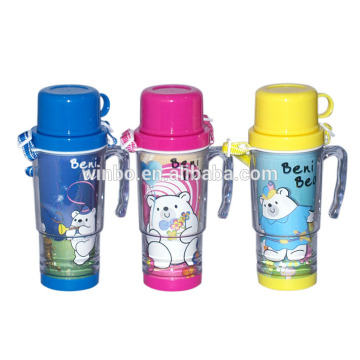 400ml double wall plastic water bottle with handle