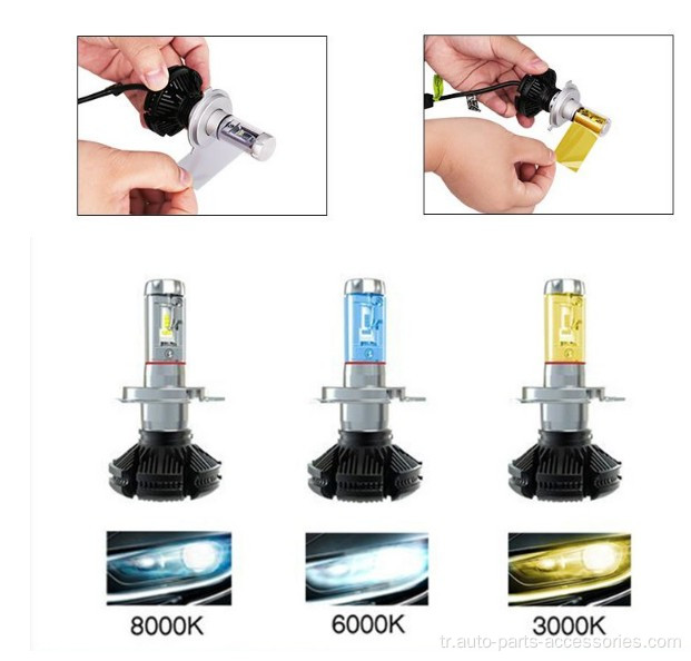 LED farlar ampuller DIY otomobiller uzak ışığa yakın