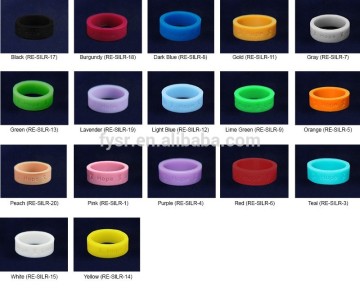 Eco-friendly Wedding Men's Black Silicone Rings
