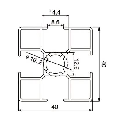 Industrial 4040 aluminum industry aluminum profile