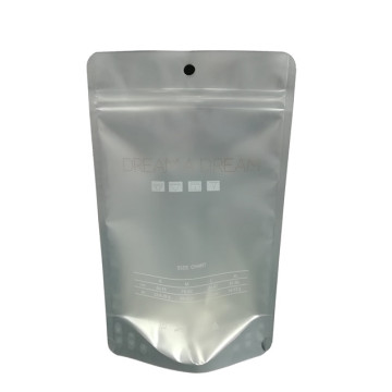 bolsas de plástico transparente con cierre de cremallera de aluminio