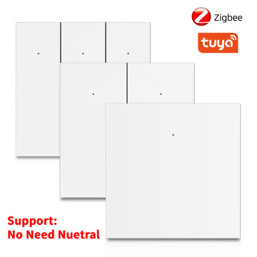 LEDEAST DS -1081ZC TUYA ZIGBEE स्मार्ट बटन लाइट स्विच - कोई तटस्थ, रिमोट कंट्रोल नहीं
