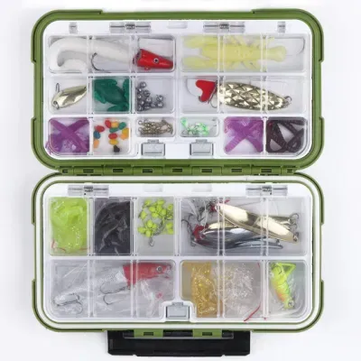 Outdoor Fishing Bait Lure Case Plastic Fly Fishing Tackle Box