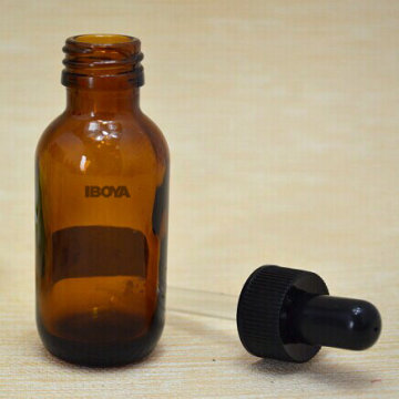 2oz Boston Round Amber Bottle Glass Bottle