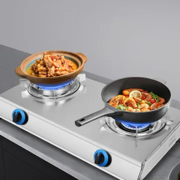 Hot Sale: Dual Biogas Stove Burner - Customizable 2 Stove Biogas Hob Cooktop