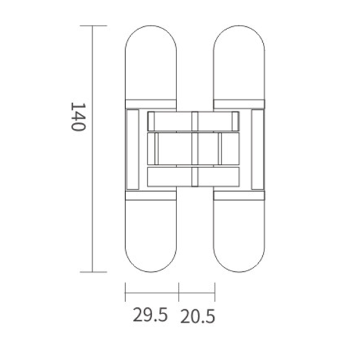 Регулируемый скрытый шарнир для бесшовного выравнивания дверей