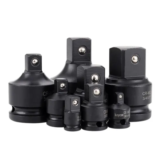 Professional Grade 1/4" to 1" Repair Tool with Black Phosphate Finish: Pneumatic Air Impact Socket Adaptor for Enhanced Durability and Performance