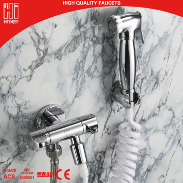 HIDEEP Bathroom Pure Brass handheld wall mounted upc faucet brass bidet sprayer set