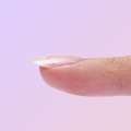 Super mince ovale brillant translucide de faux ongles