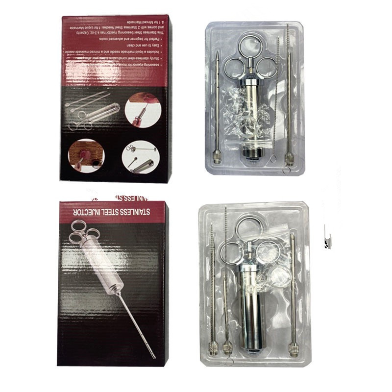  bbq steak meat and poultry seasoning marinade injector syringe