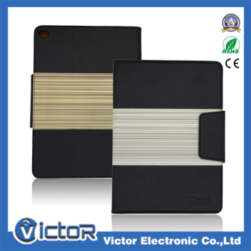 Fashionable original design material matching flip leather case for iPad
