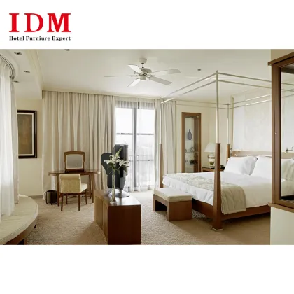 Custom IDM Luxury Wooden Hotel Furniture Bedroom Set