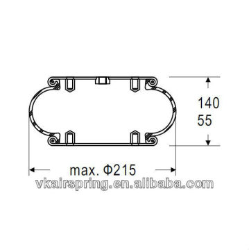 Single convoluted air spring/Air suspension spring FD220-10/Car part