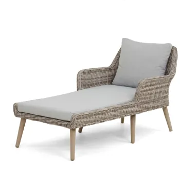 Modern Adjustable Rattan Sun Loungers for Outdoor Garden Furniture