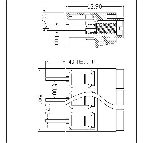 AT167V-5.0XXX-A PCB Screw Terminal Block