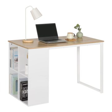 Modern European Design Computer Study Table with MDF Top and Metal Base