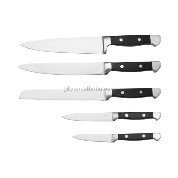 OEM High Carbon Stainless Steel Kitchen Knife Set with Acacia Wood Stand