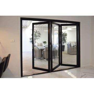 aluminium folding door Folding Patio Sound Heat Proof Folding Glass Doors Supplier