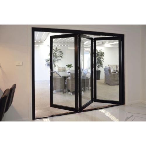 aluminium folding door Bi fold patio Doors Soundproof Folding Glass Doors Factory