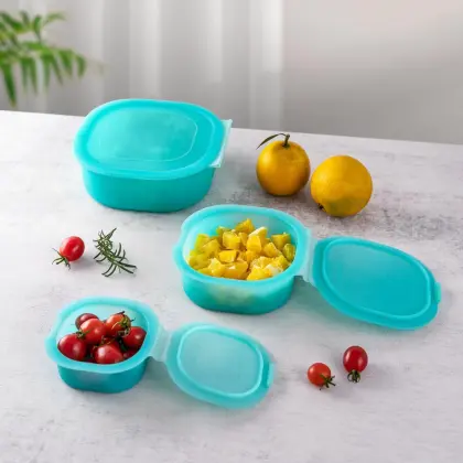 Silicone lunch box kids insulated lunch box set
