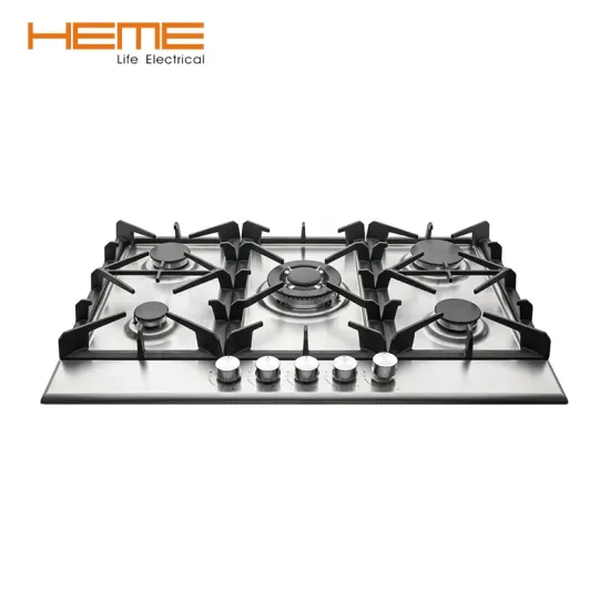 Stainless Steel Built-in Gas Cooktop with 5 Burners