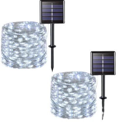 100 LED Outdoor Solar Fairy Lights 8 Modes Balcony Solar String Lights